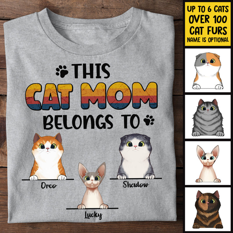 This Cat Dad Belongs To - Gift For Cat Dad, Cat Mom - Personalized Unisex T-Shirt, Hoodie