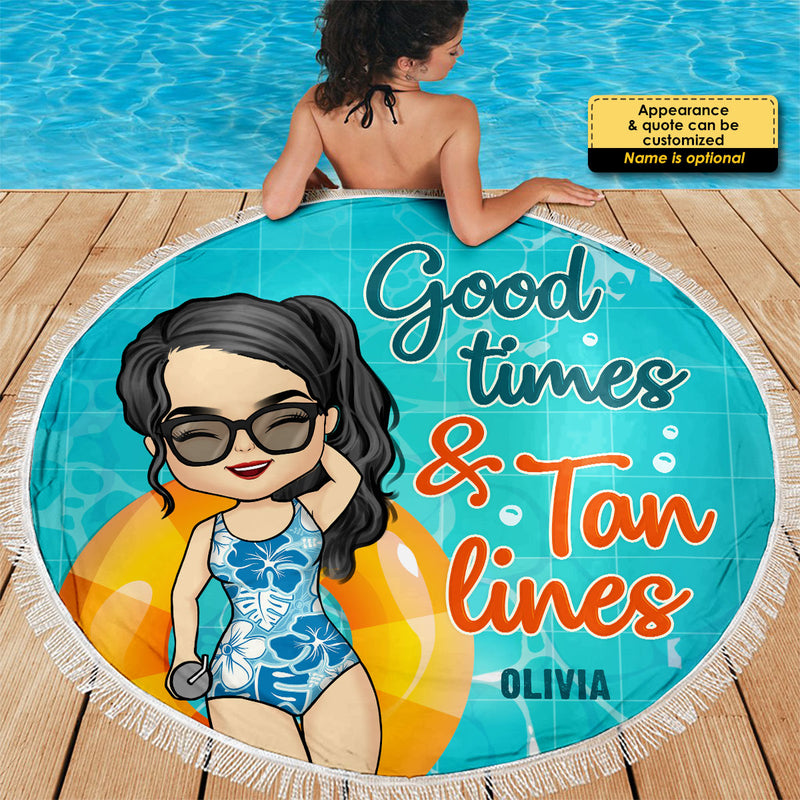 Custom Name Beach Lover Gifts for Women - Personalized Beach Towel