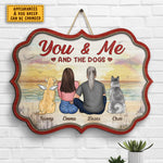 Custom Name You & Me and the Dogs Gifts for Couples - Personalized Wood Sign