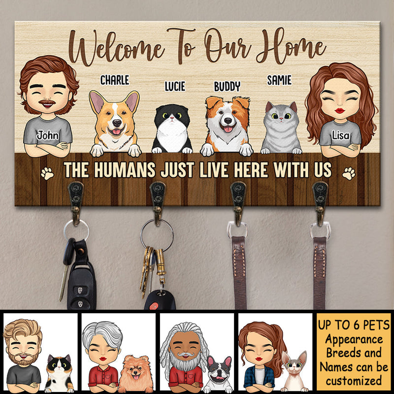 Welcome To Our Home - Personalized Key Hanger, Key Holder - Gift For Couples, Husband Wife