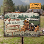 Custom Family Camping Memories Gifts - Personalized Metal Sign