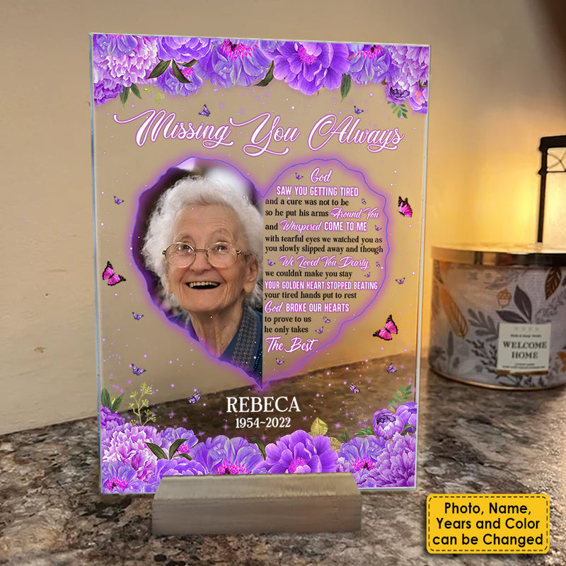 Custom Photo Memorial Gifts - Personalized Acrylic Plaque