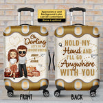 Custom Name Couple Travel Gifts - Personalized Luggage Cover