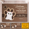 Welcome To Paw House - Personalized Decorative Mat - Gift For Pet Lovers