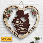 Custom Name Date Father Daughter Gifts - Personalized Wood Sign