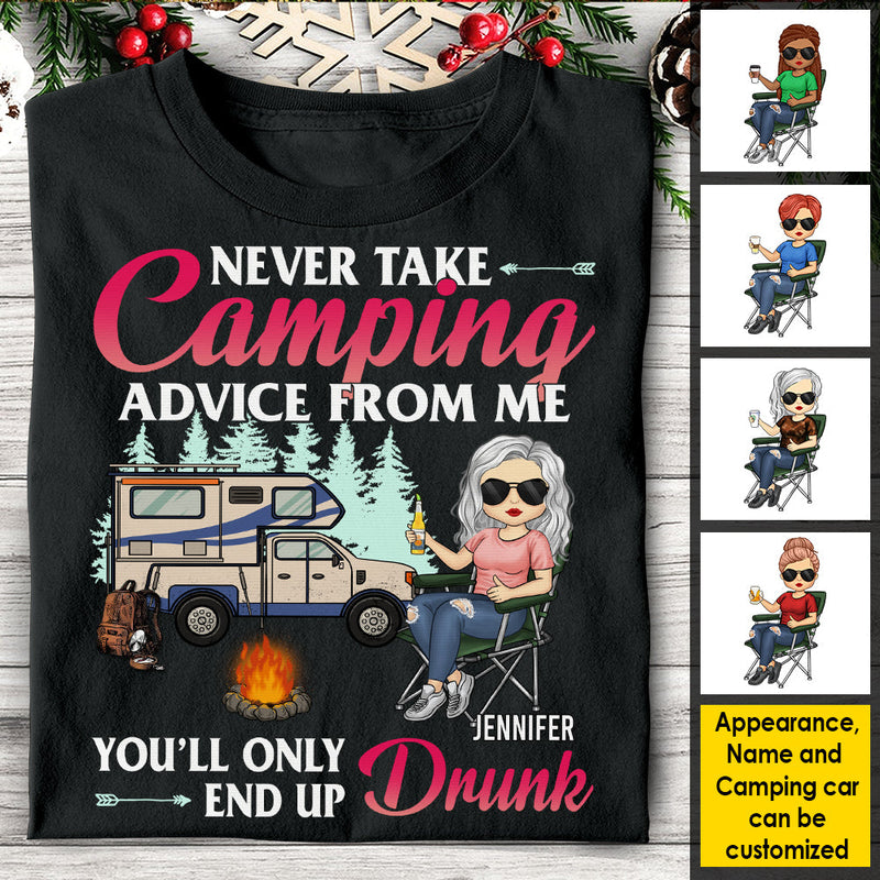 Custom Name Funny Camping Gifts for Women - Personalized Apparel