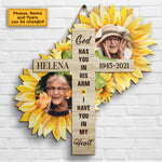 Custom Photo Sunflower Memorial Tribute - Personalized Wood Sign