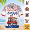 Happy 4th Of July Together - Personalized Hawaiian Shirt - Gift For Dad, Gift For Pet Lovers