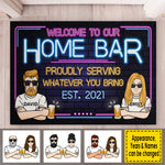 Custom Name Home Bar Gifts for Couples - Personalized Doormat