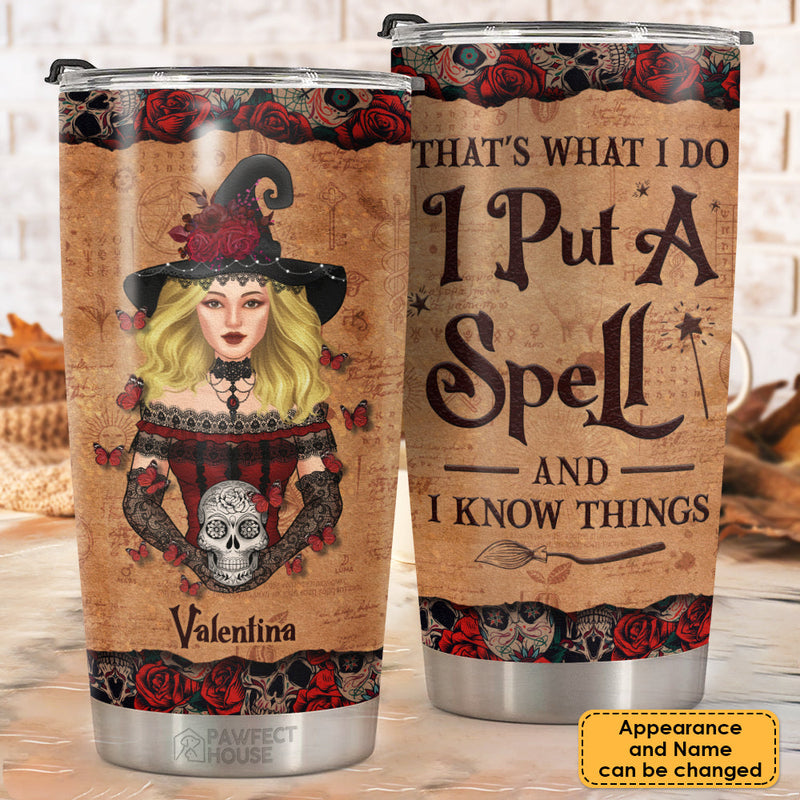 Custom Name Witch Spell Gifts for Women - Personalized Tumbler