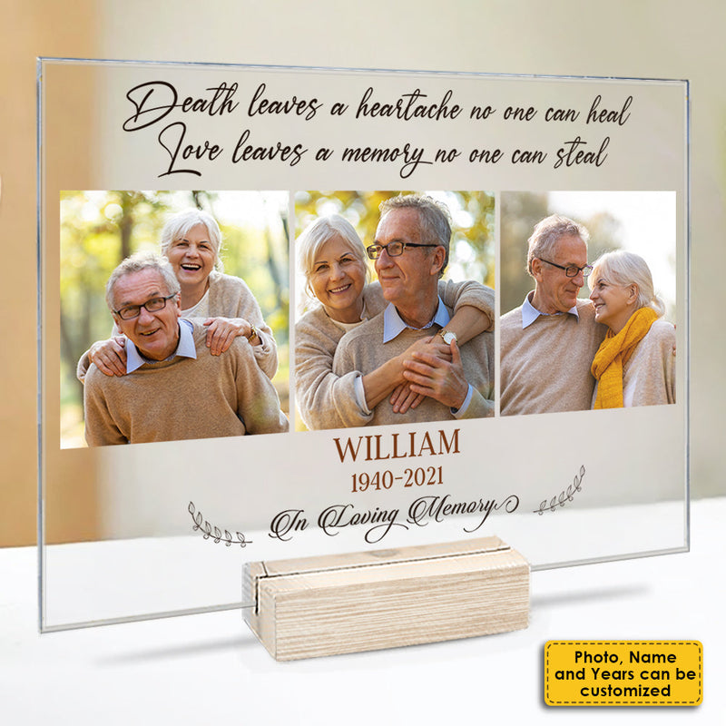 Custom Photo Memorial Tribute Gifts for Family - Personalized Acrylic Plaque