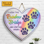Custom Name Rainbow Bridge Pet Memorial Gifts - Personalized Wood Sign
