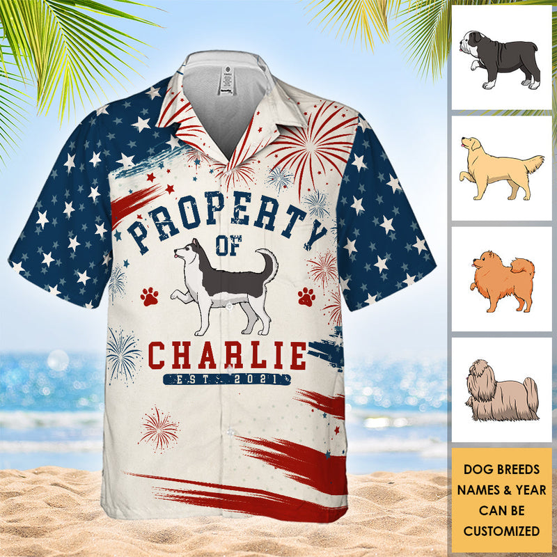 Property Of My Dogs - Personalized Hawaiian Shirt - Gift For Dad, Gift For Pet Lovers