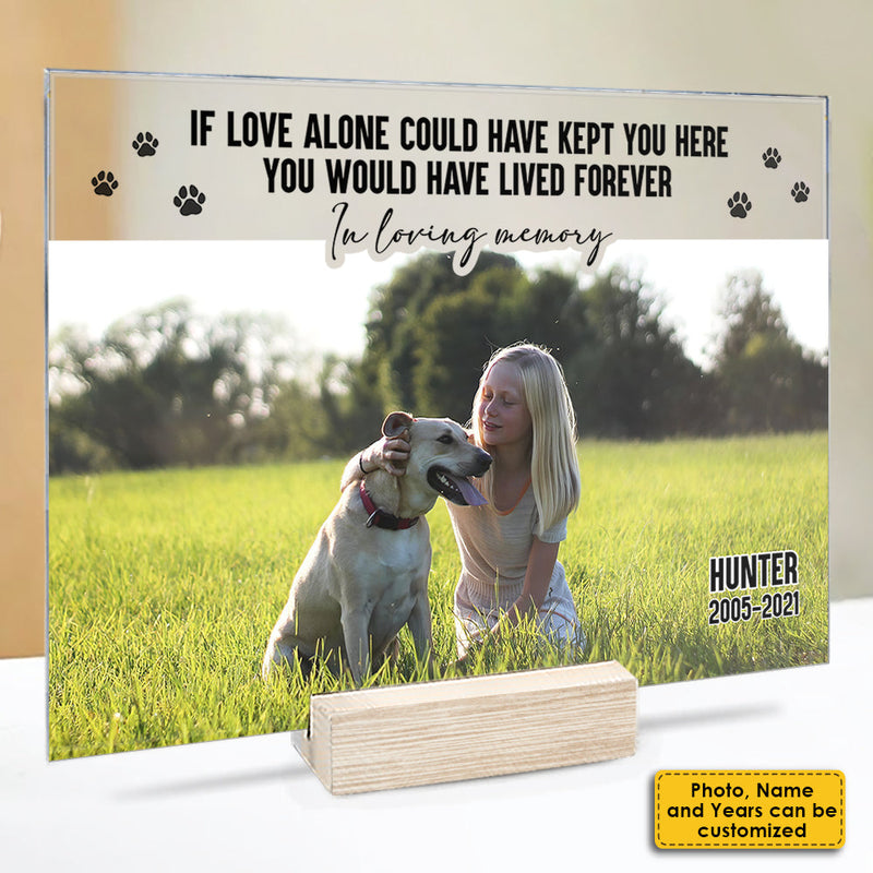 Custom Pet Photo Memorial Gifts for Dog Lovers - Personalized Acrylic Plaque