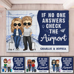 Custom Name Airport Travel Couple Gifts - Personalized Doormat
