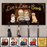 Custom Name Couple Gifts for Dog Lovers - Personalized Key Holder