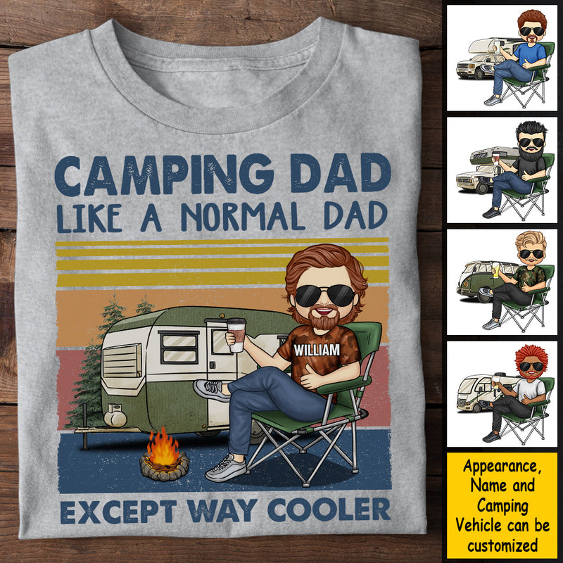 Custom Name Camping Dad Gifts for Men - Personalized Apparel