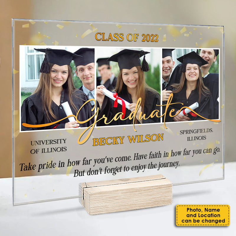 Custom Photo Graduation Gifts for Graduates - Personalized Acrylic Plaque