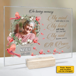 Custom Photo Hummingbird Memorial Decor - Personalized Acrylic Plaque