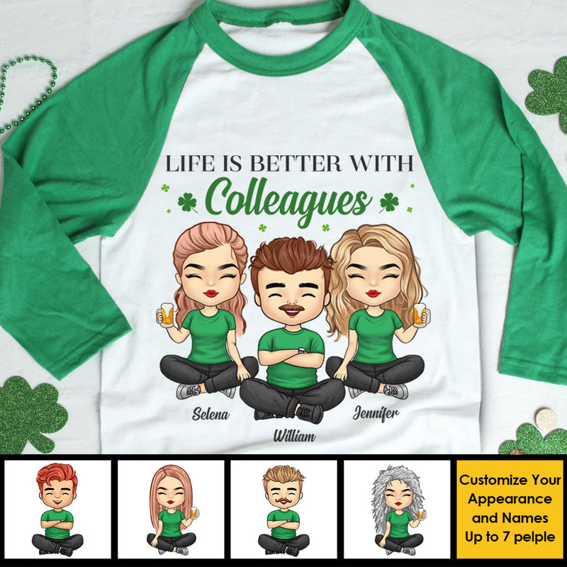 Custom Name Colleague Gifts for Coworkers - Personalized Raglan Shirt