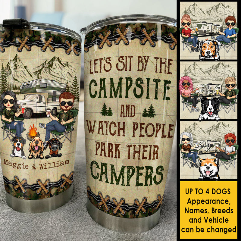 Custom Name Funny Camping Couple Gifts - Personalized Tumbler