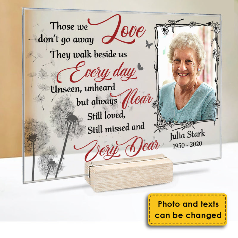 Custom Photo Memorial Tribute Gifts - Personalized Acrylic Plaque