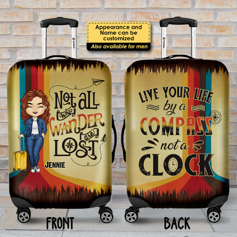 Custom Name Wanderlust Travel Gifts for Women - Personalized Luggage Cover