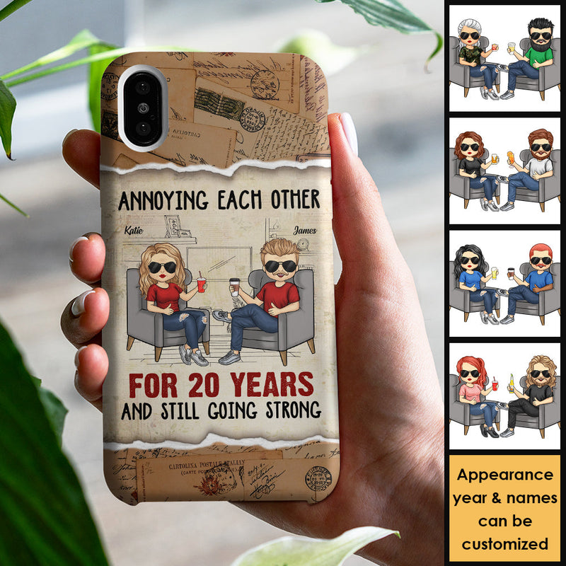 Custom Name Funny 20th Anniversary Gifts for Couples - Personalized Phone Case