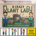 Custom Name Crazy Plant Lady Couple Gifts - Personalized Doormat