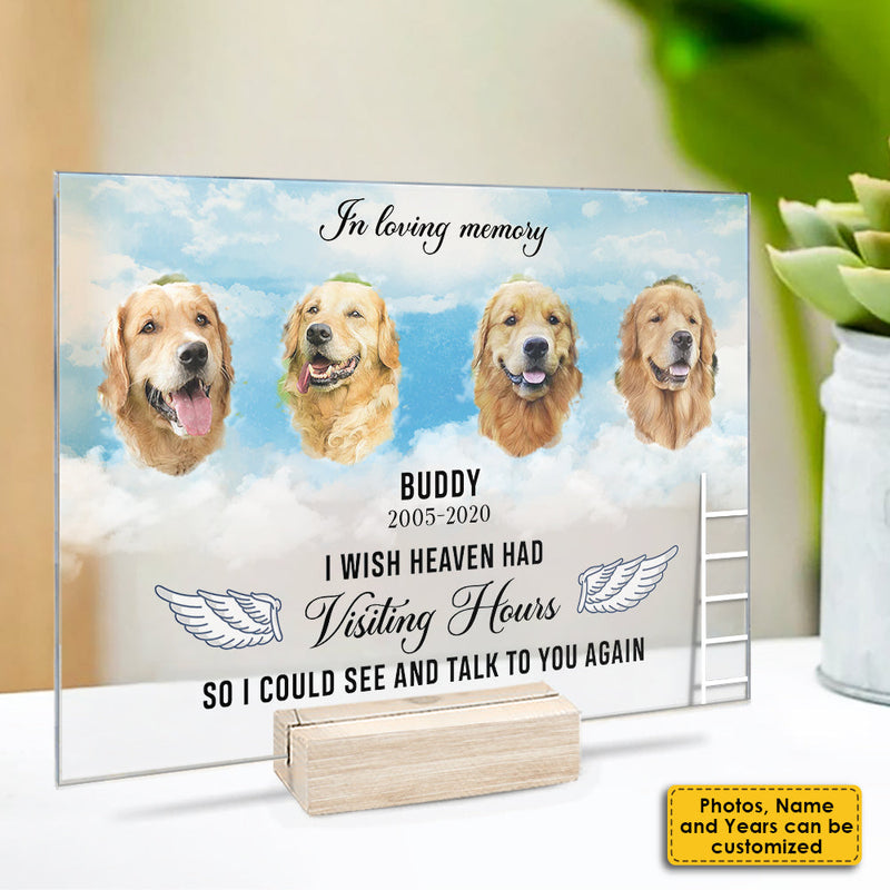 Custom Pet Photo Memorial Gifts for Pet Lovers - Personalized Acrylic Plaque