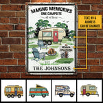 Custom Family Camping Gifts for Campers - Personalized Metal Sign