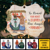 Half Of My Heart Is In Heaven With My Angel - Missing You Always - Gift For Couples, Personalized Custom Benelux Shaped Wood Christmas Ornament