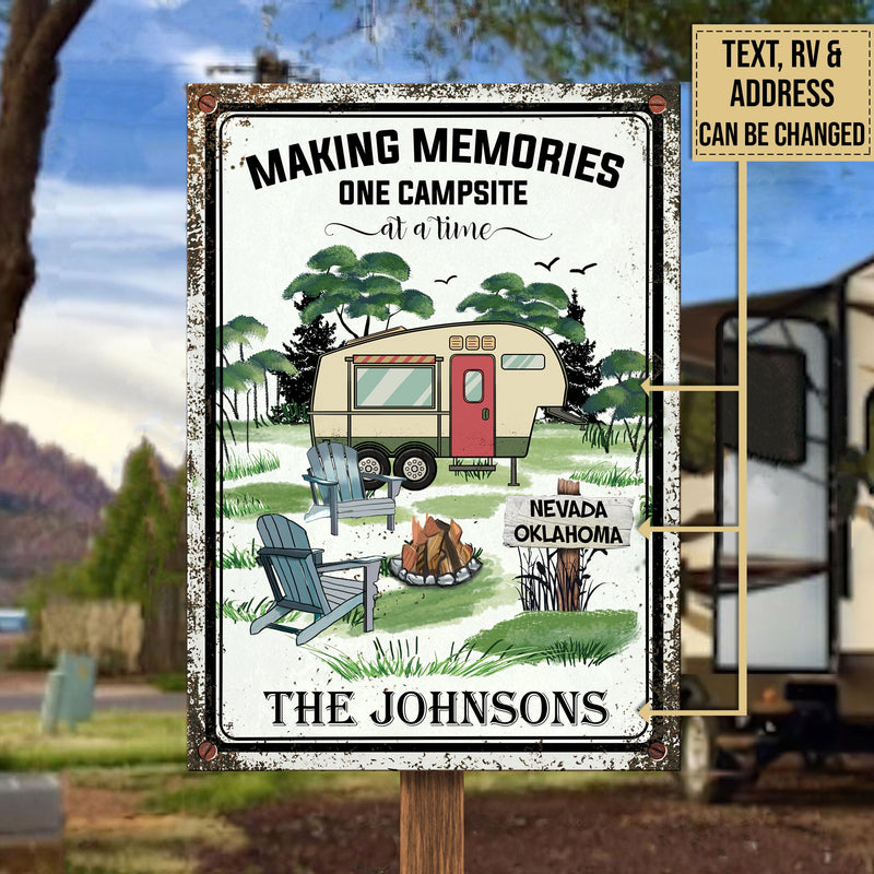 Custom Family Camping Gifts for Campers - Personalized Metal Sign