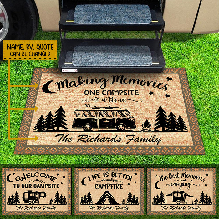 Custom Family Camping Gifts - Personalized Doormat