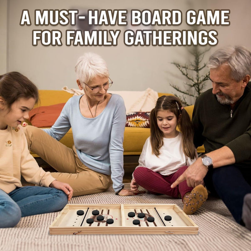 Tabletop Shuffleboard Game for Competitive Family Fun - Board Game
