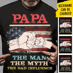 Funny Papa The Man The Myth Gifts for Dad - Apparel