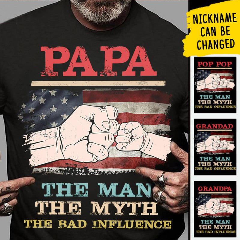Funny Papa The Man The Myth Gifts for Dad - Apparel