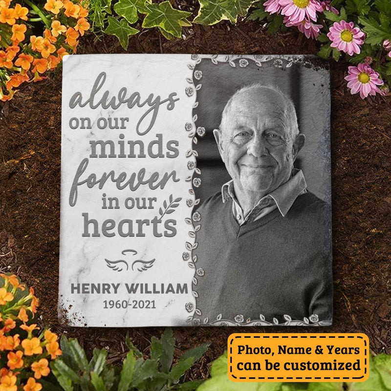Custom Photo Memorial Keepsake Decor - Personalized Memorial Stone