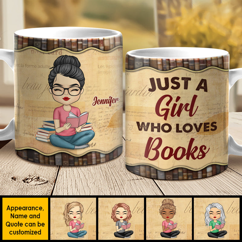 Custom Name Book Lover Gifts for Women - Personalized Mugs