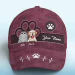 Custom Dog and Cat Paw Print Gifts for Pet Lovers - Personalized Classic Cap