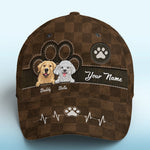 Custom Dog Paw Heartbeat Gifts for Dog Lovers - Personalized Classic Cap