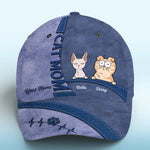 Custom Cat Mom and Pet Names Gifts for Cat Moms - Personalized Classic Cap