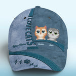 Custom Love Cats Gifts for Cat Lovers - Personalized Classic Cap