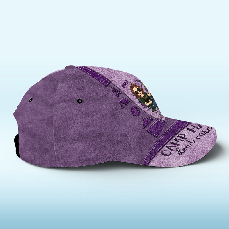 Custom Camping Character Camp Hair Don't Care Gifts for Campers - Personalized Classic Cap