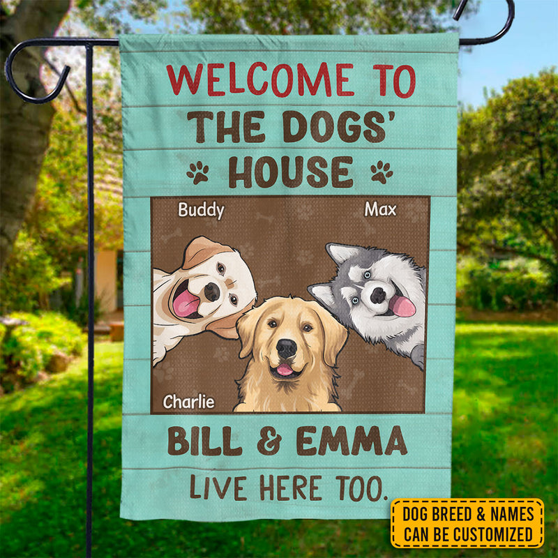 Custom Pet Name Dog Family Gifts - Personalized Flag