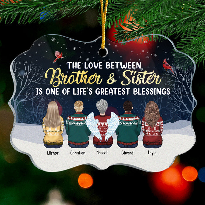 Custom Name Brother and Sister Christmas Gifts - Personalized Ornament