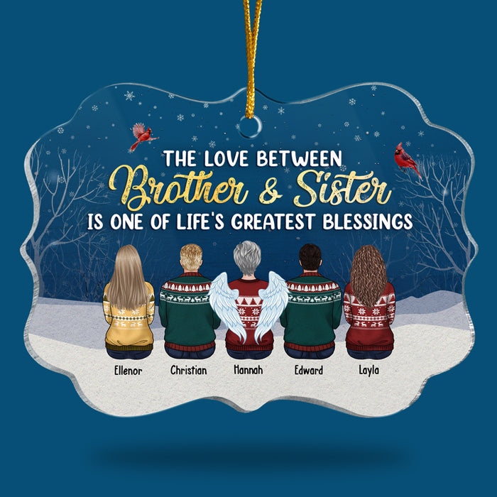 Custom Name Brother and Sister Christmas Gifts - Personalized Ornament
