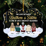 Custom Name Christmas Gifts for Siblings - Personalized Ornament