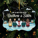 Custom Name Sibling Christmas Gifts - Personalized Ornament
