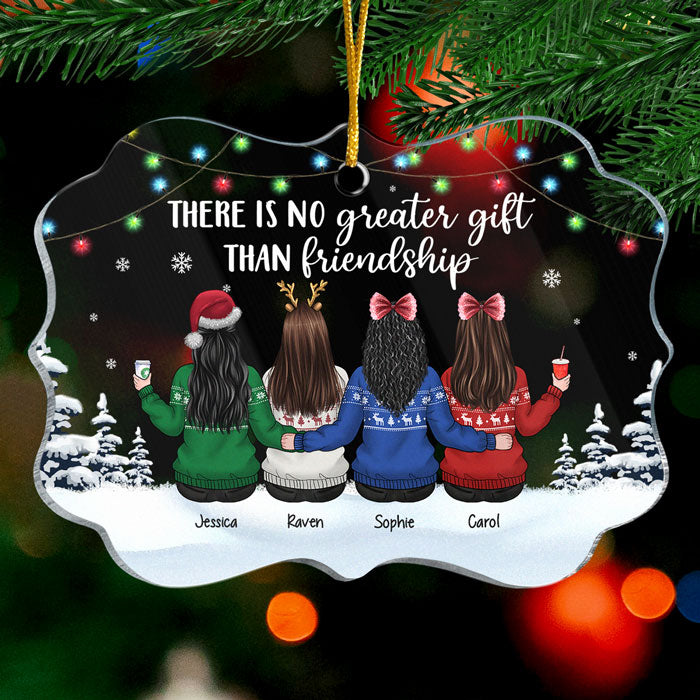 Custom Name Christmas Friendship Gifts for Women - Personalized Ornament
